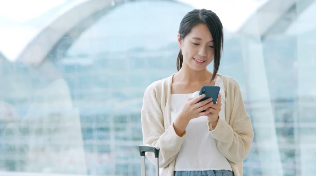Young woman using a mobile phone